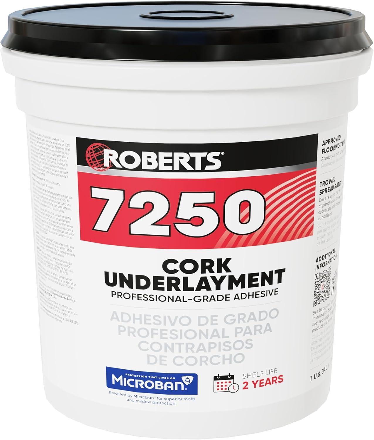 ROBERTS 7250 Professional-Grade Cork Underlayment Adhesive - 1 Gallon