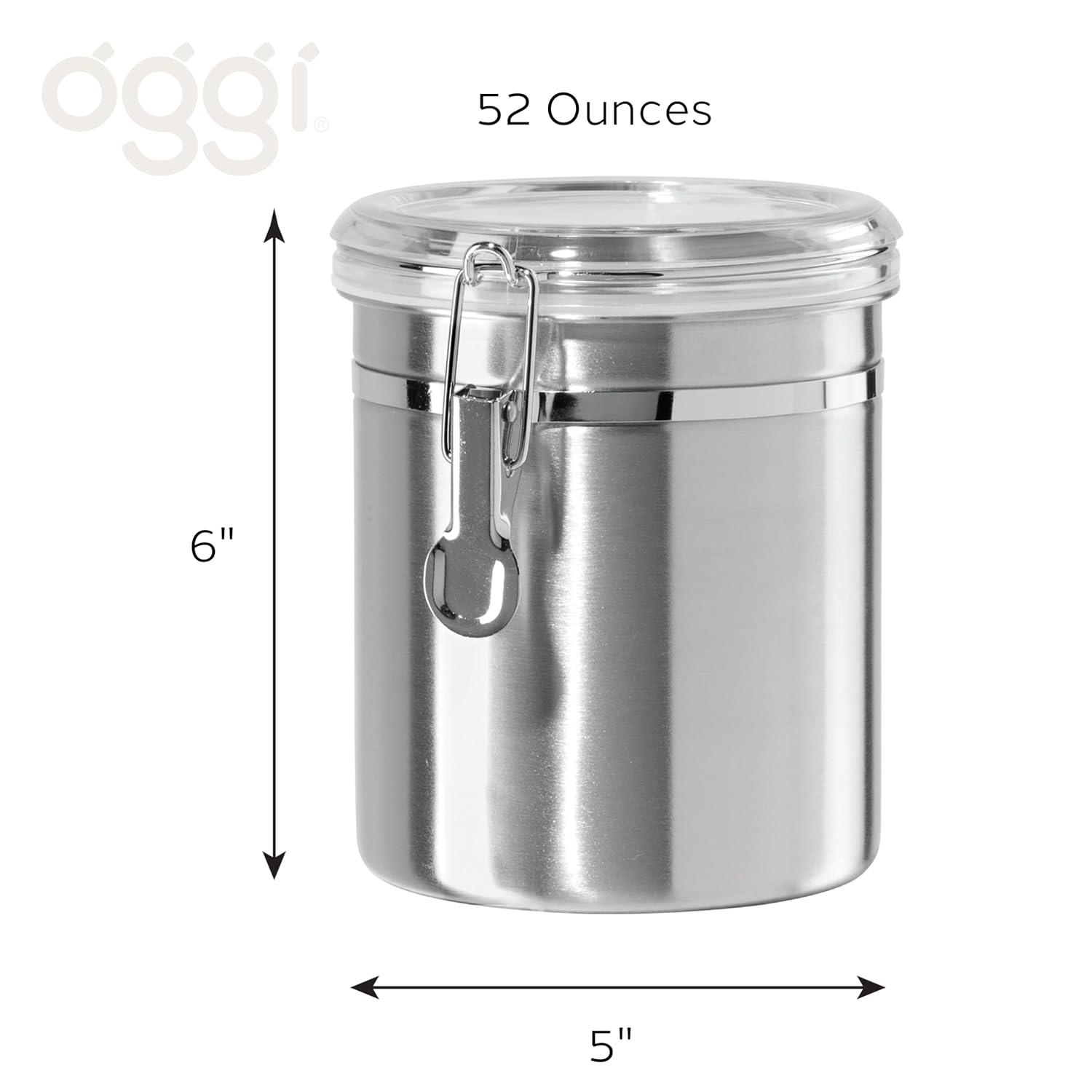 Stainless Steel 47 oz Canister with Clear Lid
