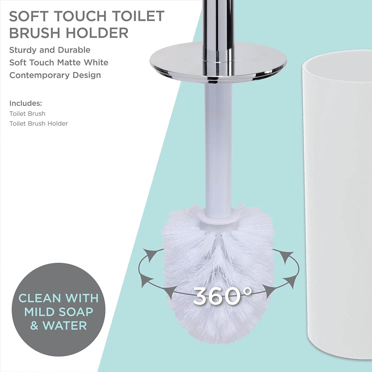 Soft Touch Toilet Brush Holder - Bath Bliss