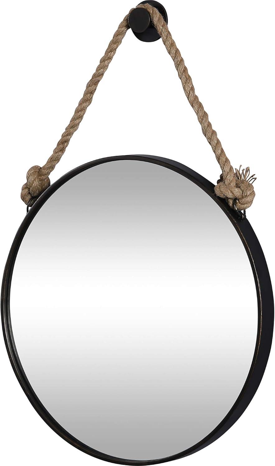 FirsTime & Co. Bronze Dockline Wall Mirror, Coastal, Round, 22 x 2 x 33.5 in