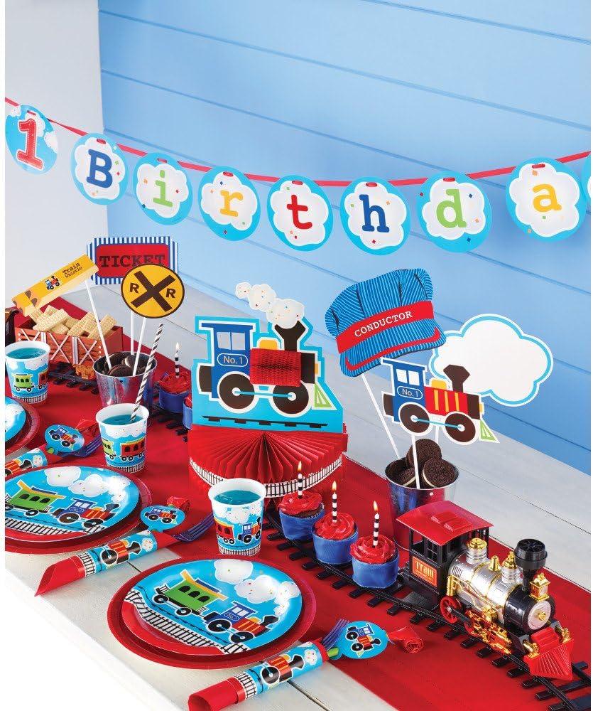 All Aboard Train 54" x 102" Plastic Tablecloth