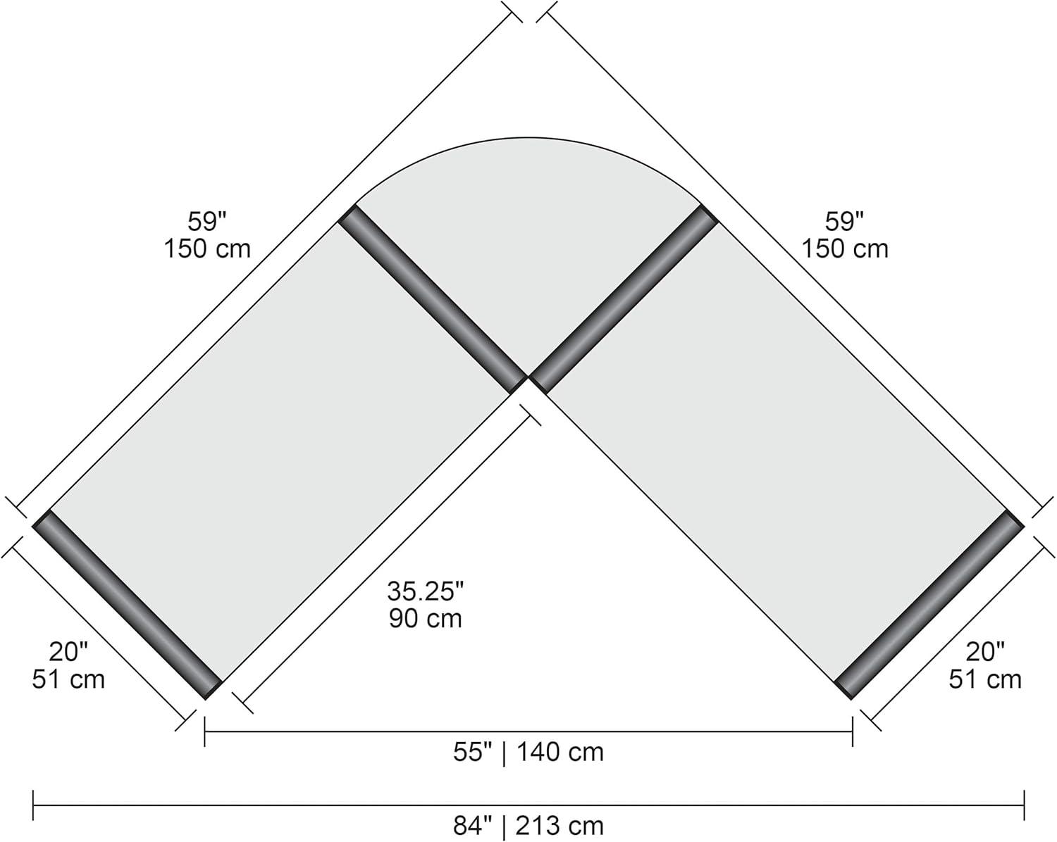 Inbox Zero Courson L-Shaped Glass Top Drafting Table
