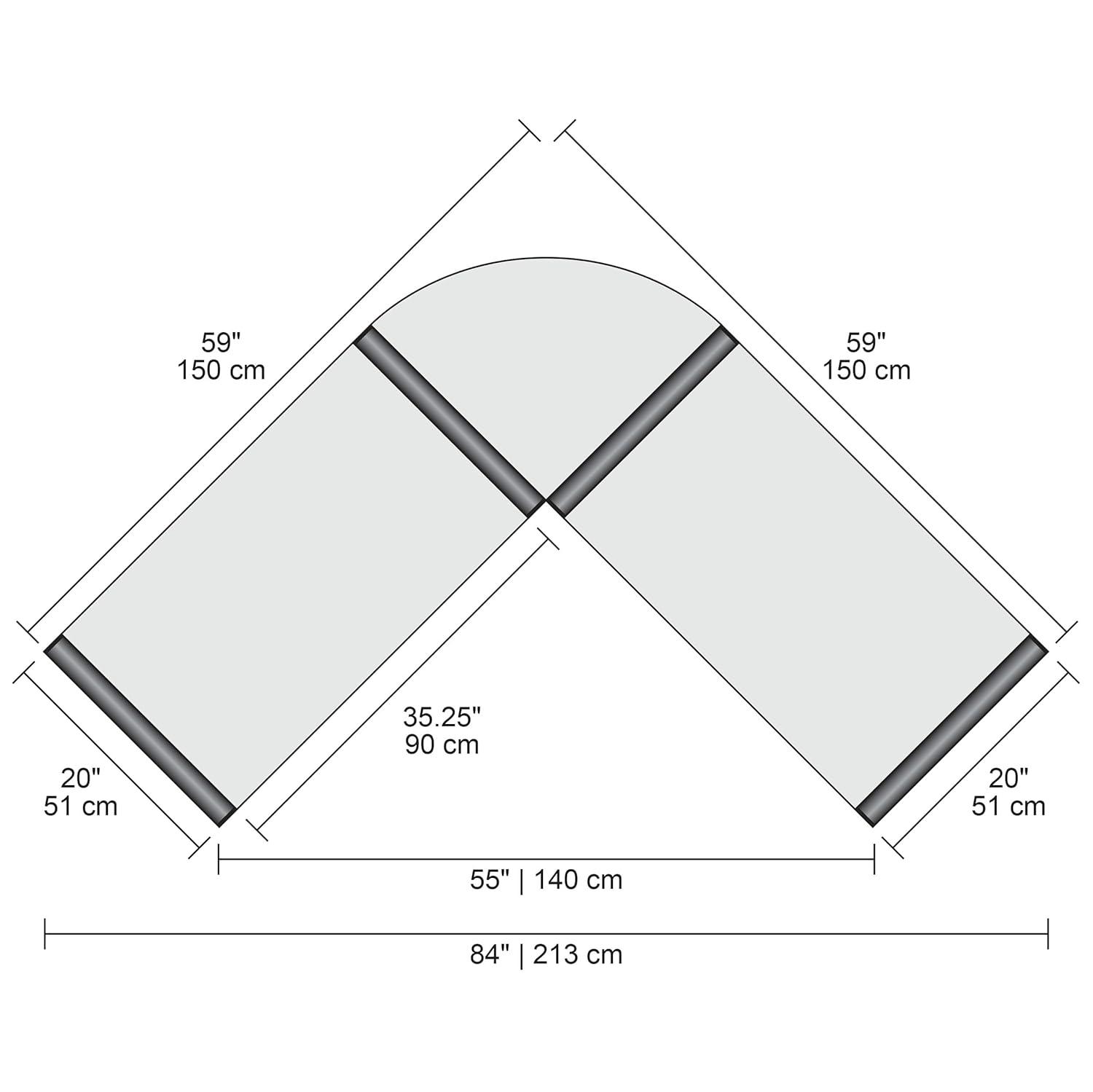 Inbox Zero Courson L-Shaped Glass Top Drafting Table