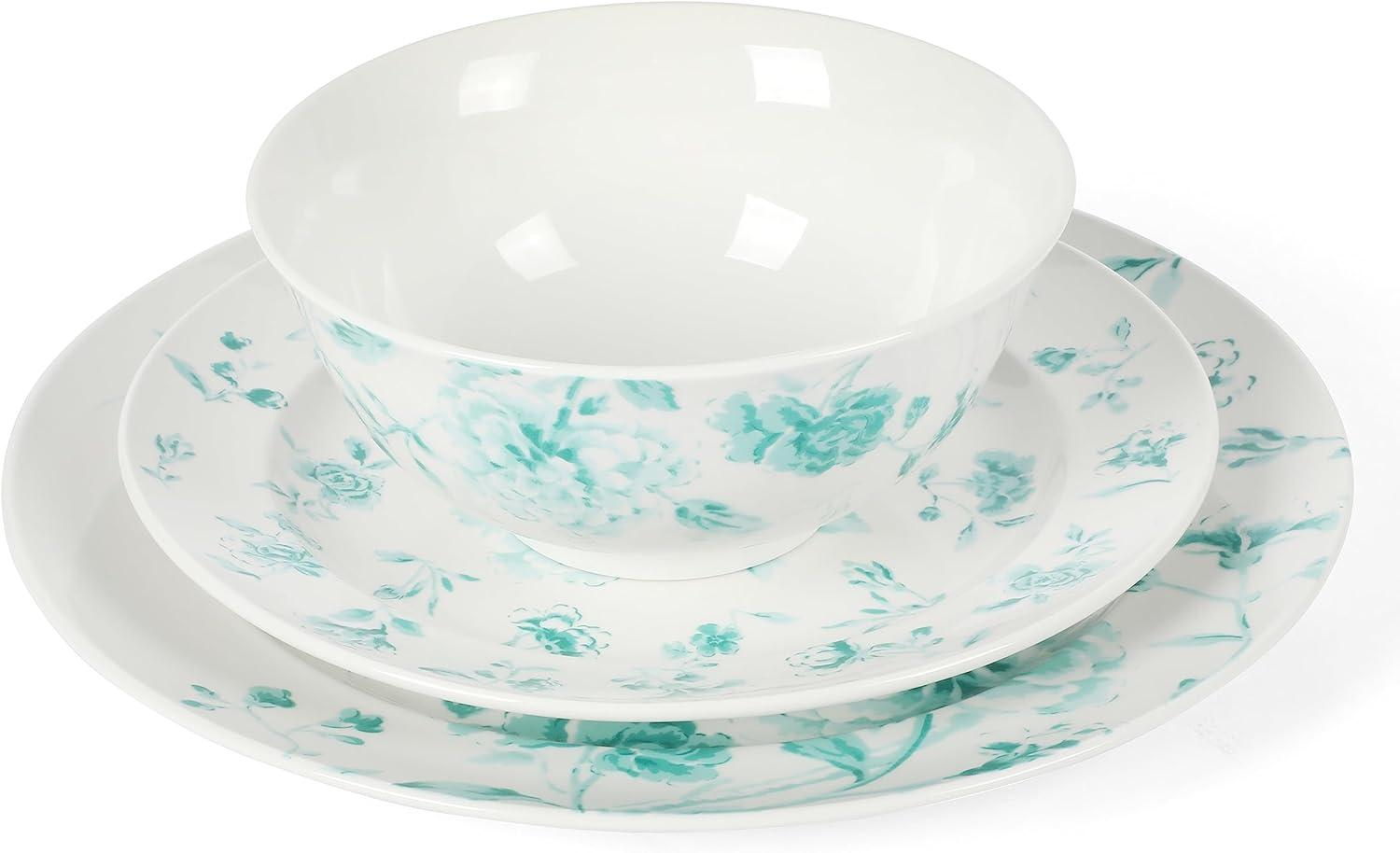 Martha Stewart Porcelain China Dinnerware Set - Service for 4