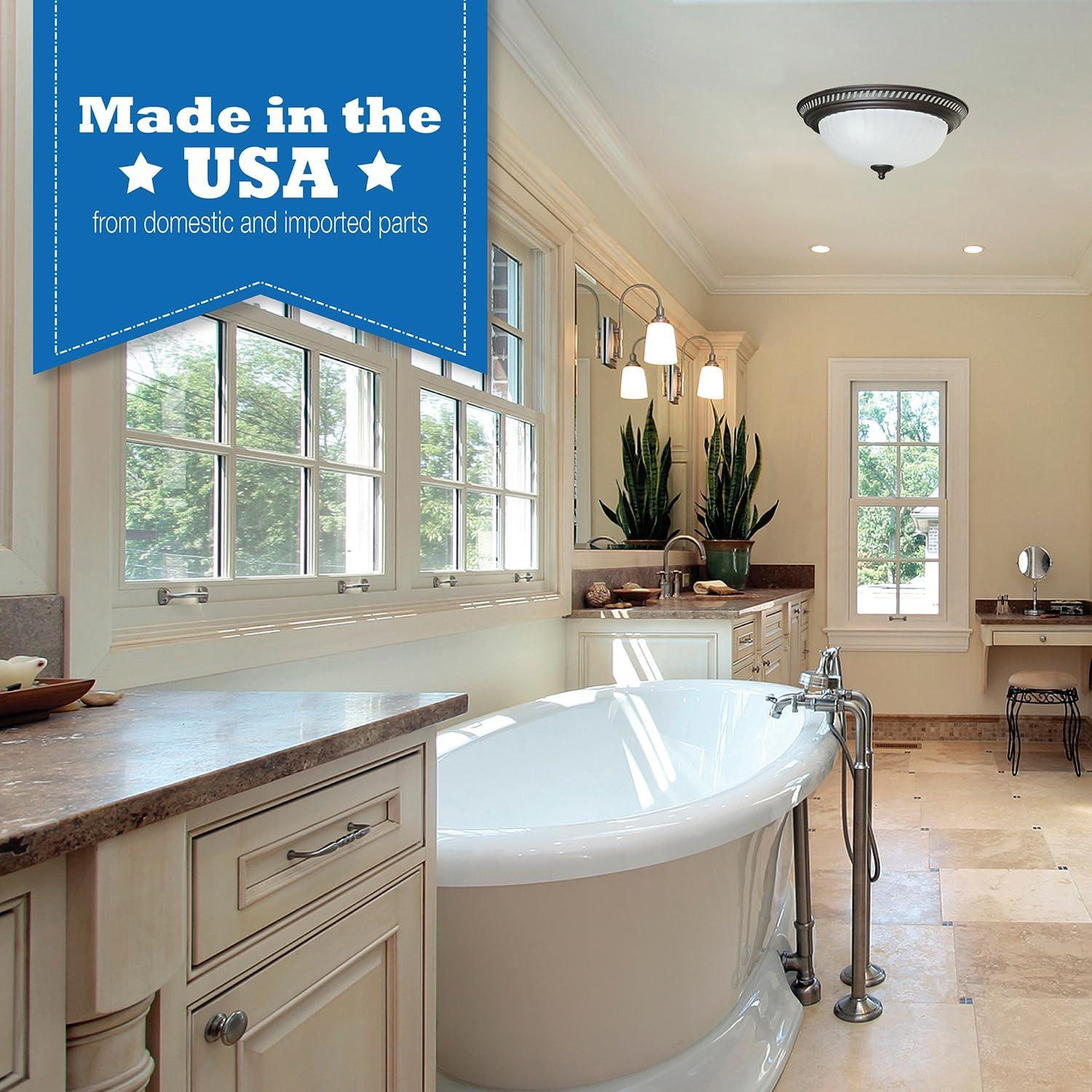 Air King DRLC701 Round Bath Fan with Light Bronze