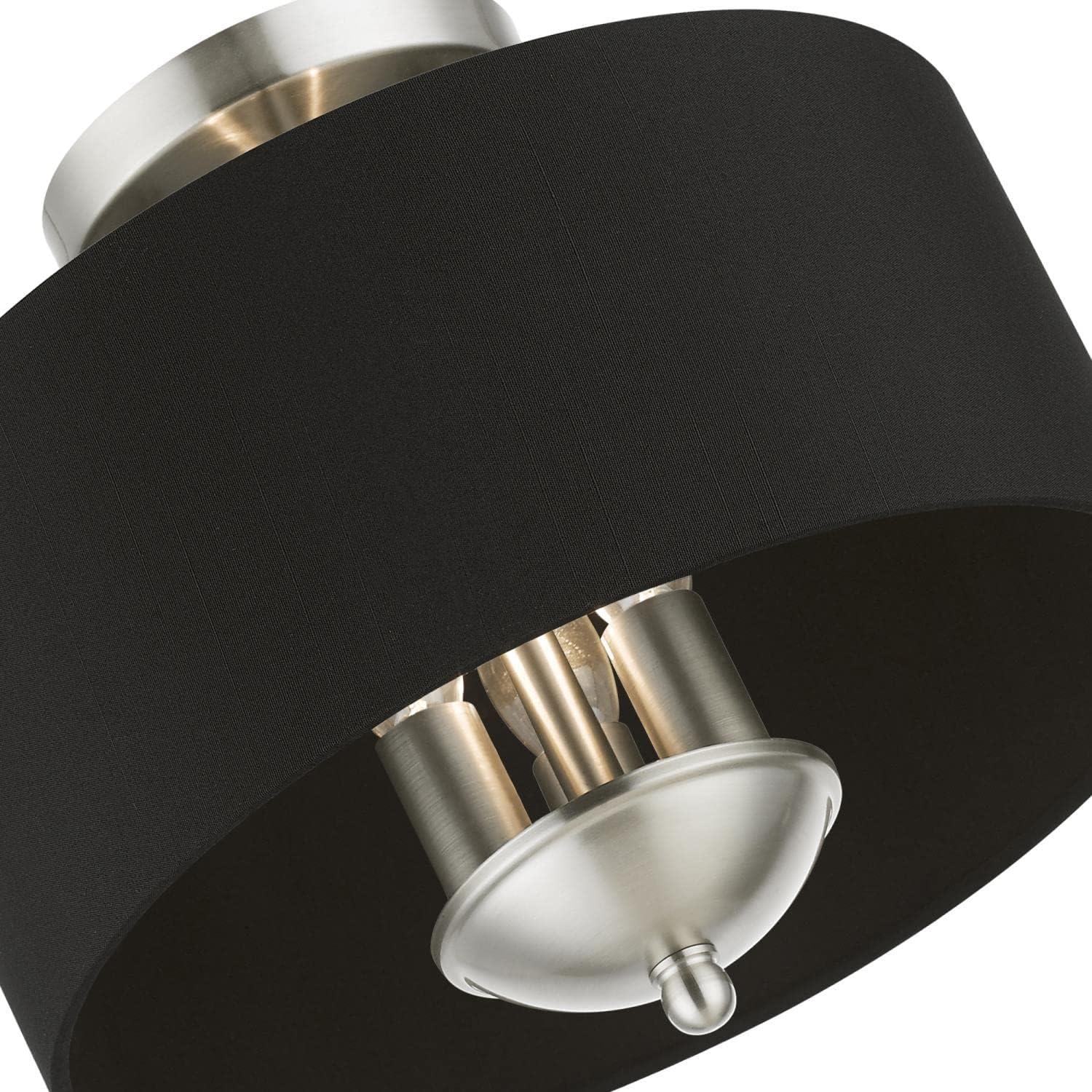 Livex Lighting Huntington 3 - Light Semi-Flush Mount in  Brushed Nickel