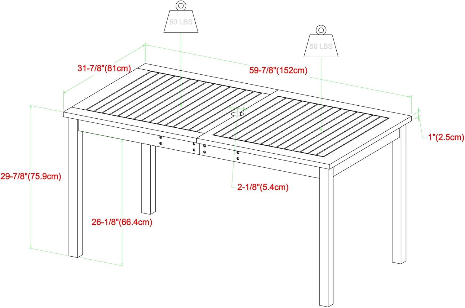 Dark Brown Acacia Wood Chevron Outdoor Dining Set with Bench and Chairs