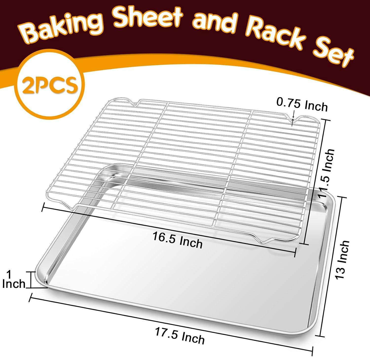 Stainless Steel Baking Sheet with Cooling Rack Set