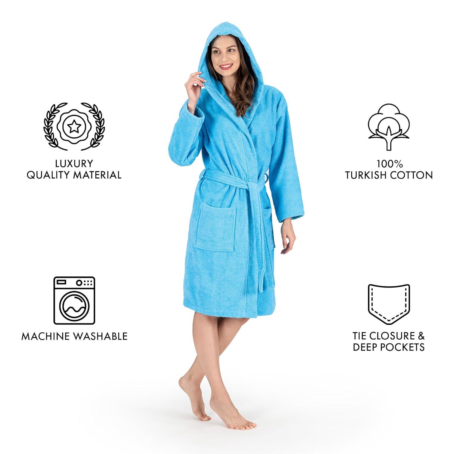 Nine West Hooded  Turkish Cotton Unisex Bath Robe Collection