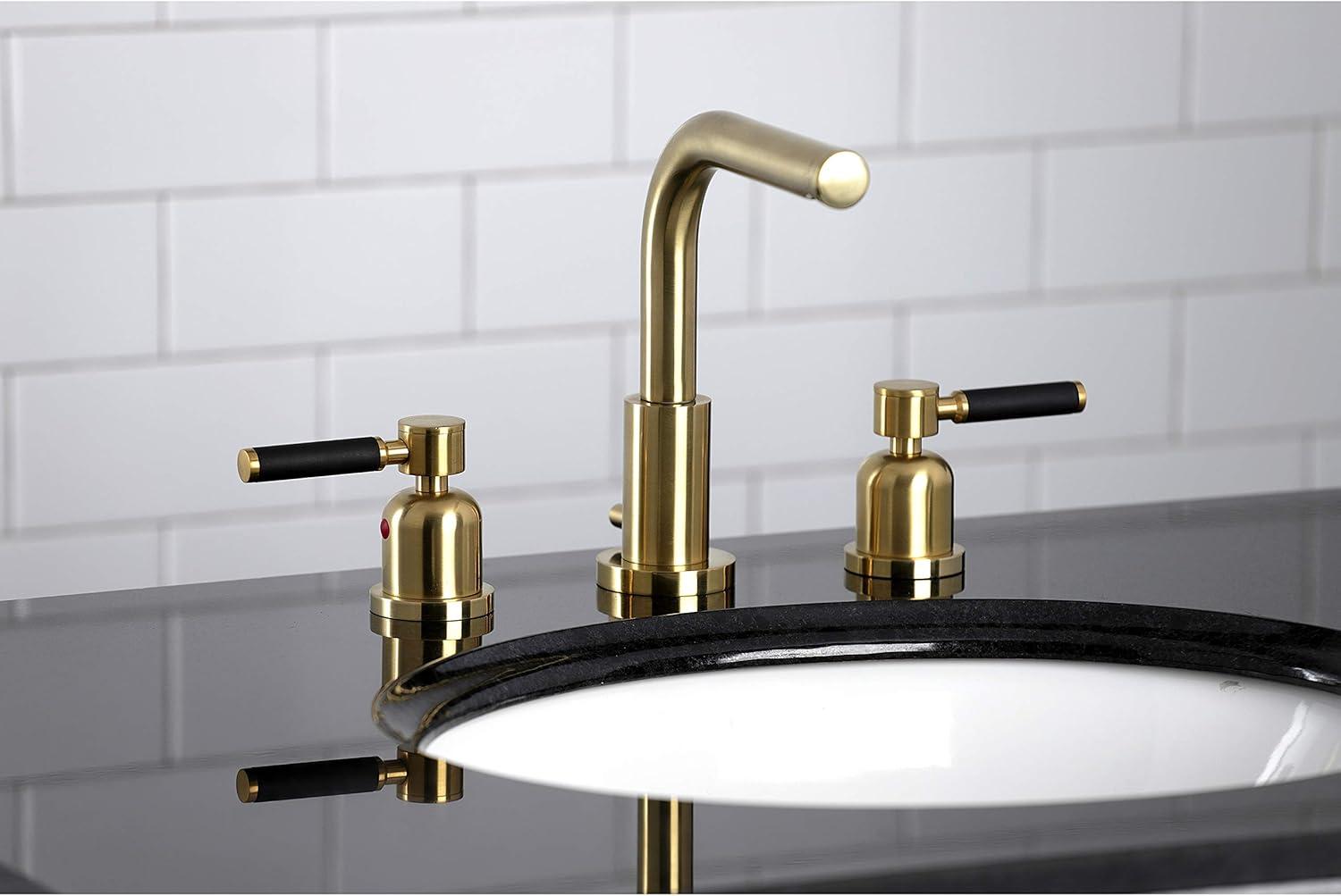 Kingston Brass Kingston Brass Kaiser Two-Handle 3-Hole Deck Mount Widespread Bathroom Faucet with Brass Pop-Up Drain FSC8955DL