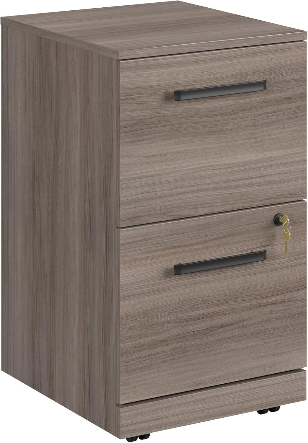 Sauder Affirm Engineered Wood 2-Drawer Mobile File in Hudson Elm/Brown