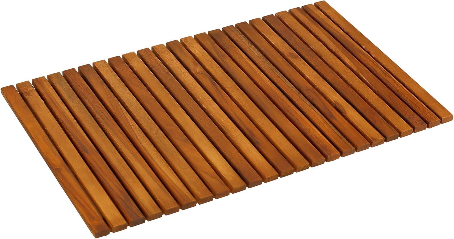 Amber Teak Wood Rectangular Spa Mat 32" x 21"