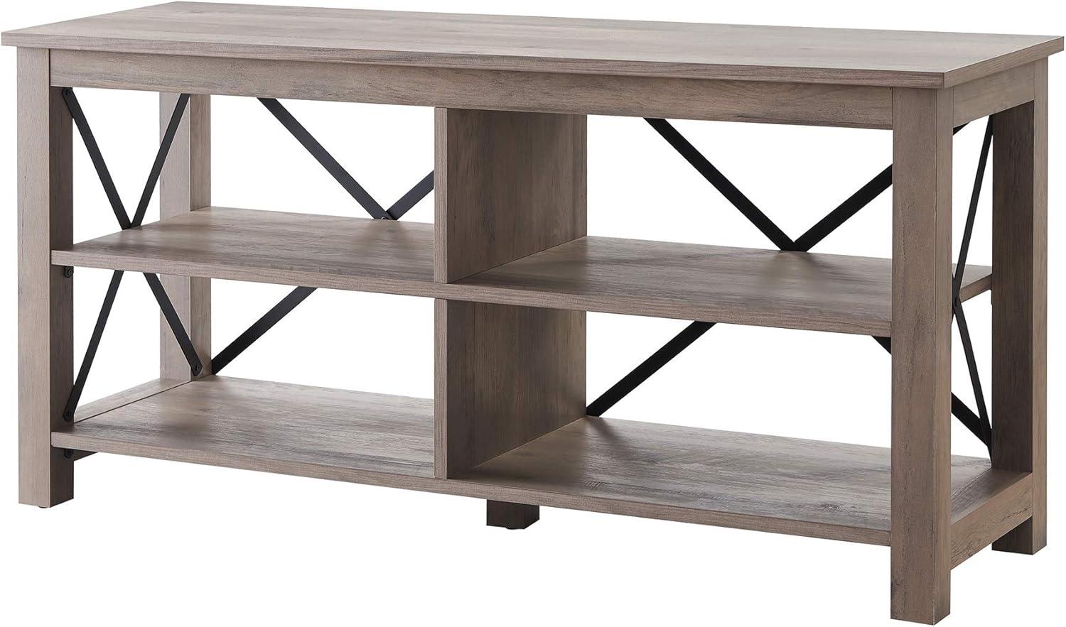 Evelyn&Zoe Sawyer TV Stand for TV's up to 55", Gray Oak