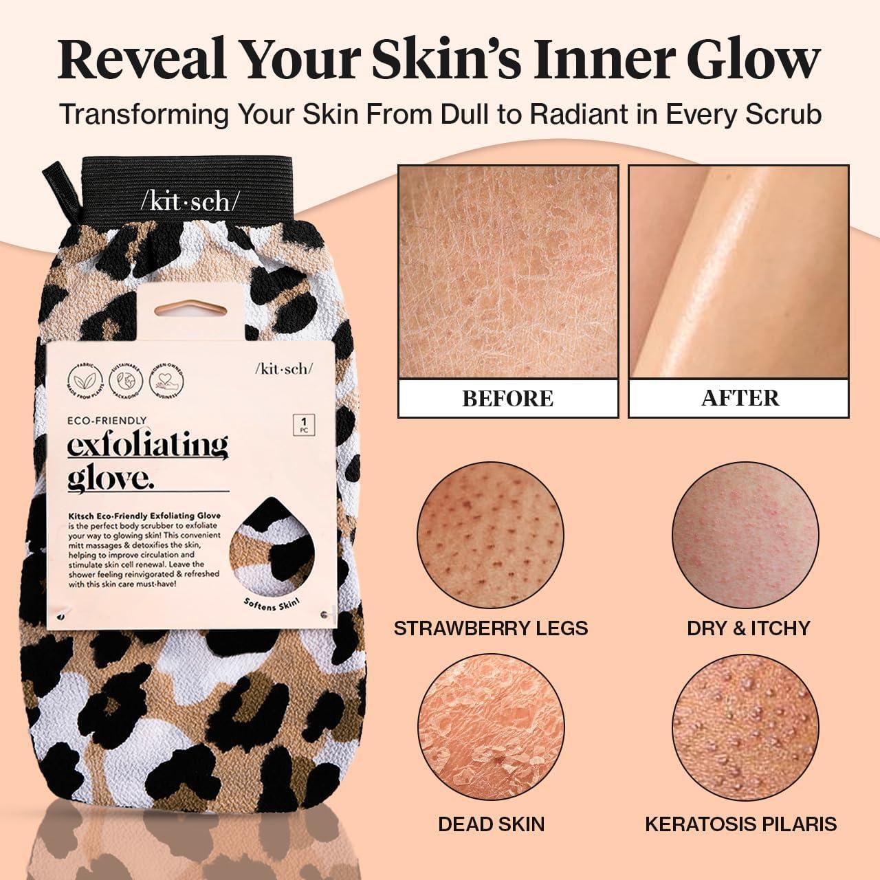 Kitsch Eco-Friendly Exfoliating Glove - Leopard