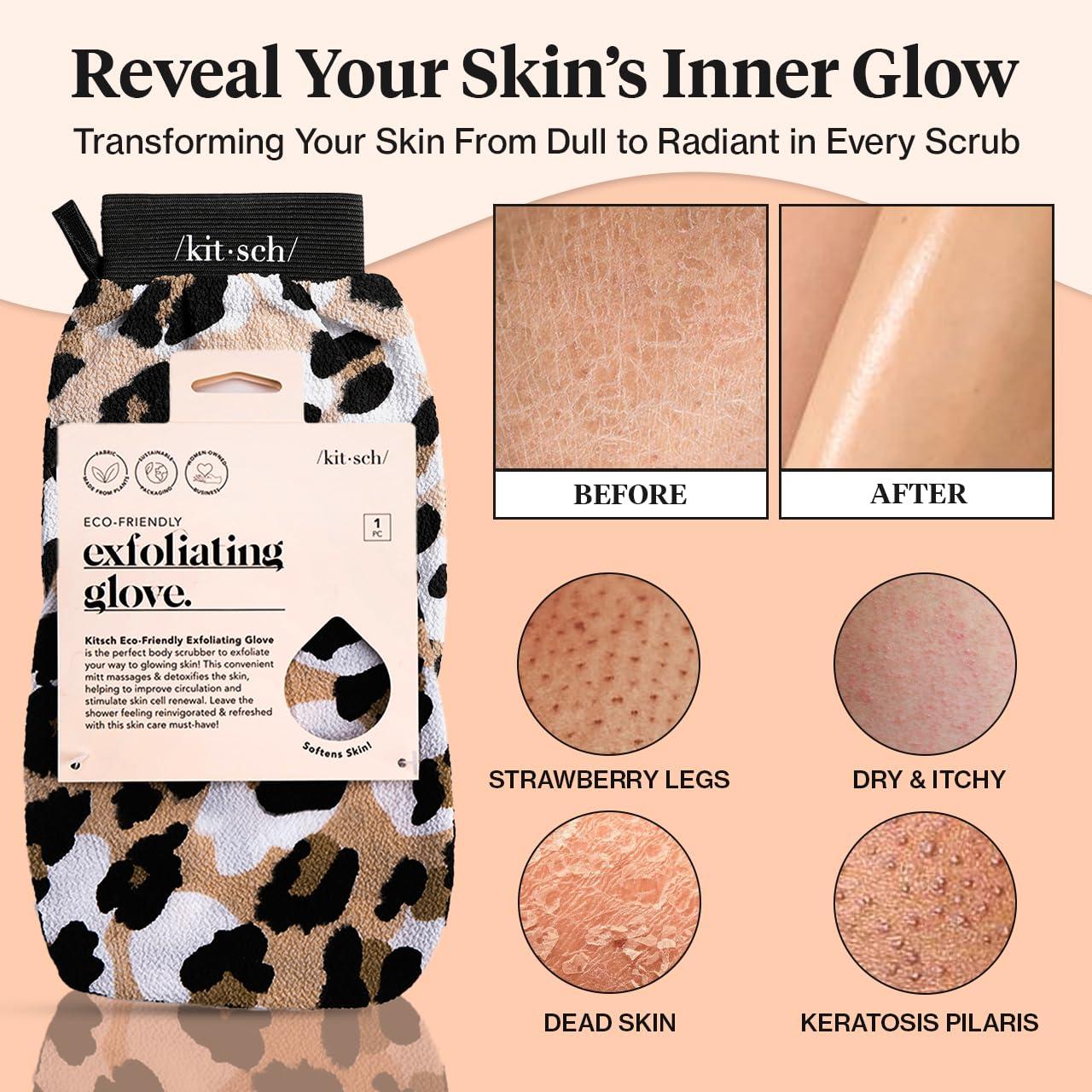 Kitsch Eco-Friendly Exfoliating Glove - Leopard