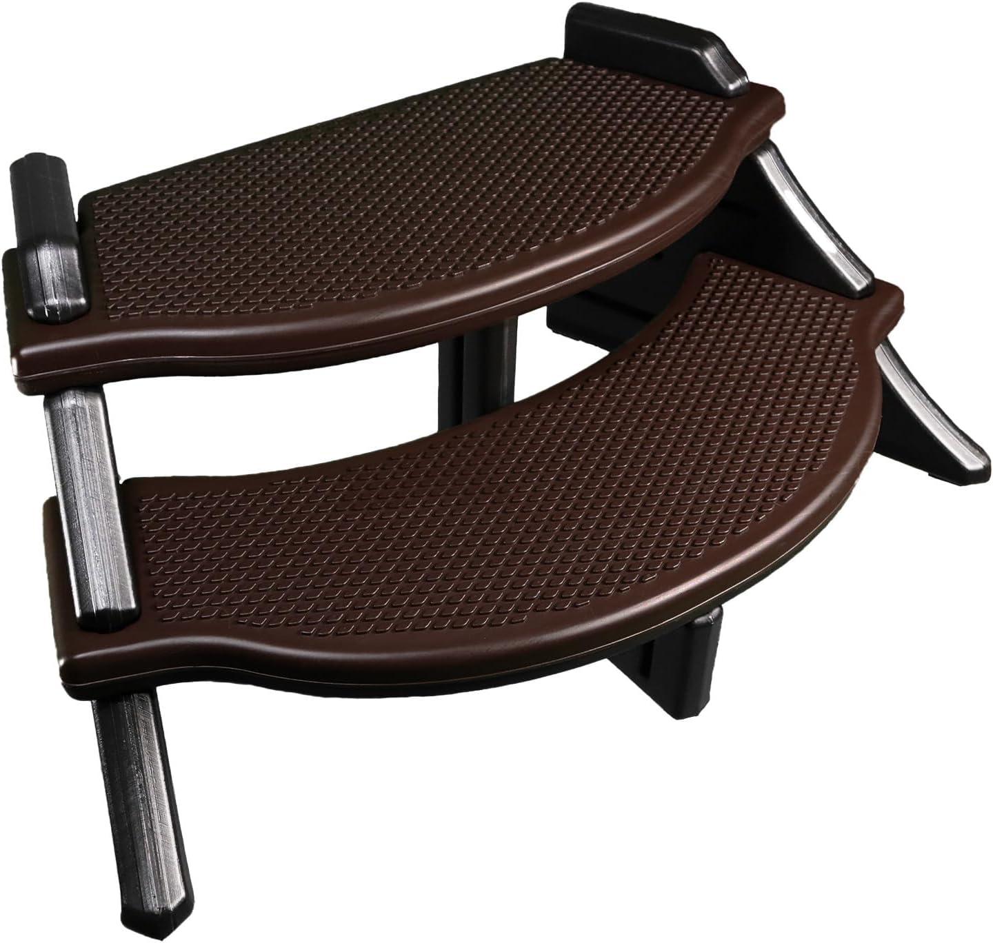 Confer Plastics The Edge Spa Step Hot Tub Stairs w/Oversized Treads, Coffee