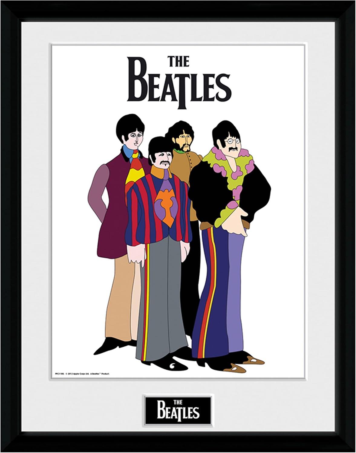 The Beatles Yellow Submarine Group Framed Poster