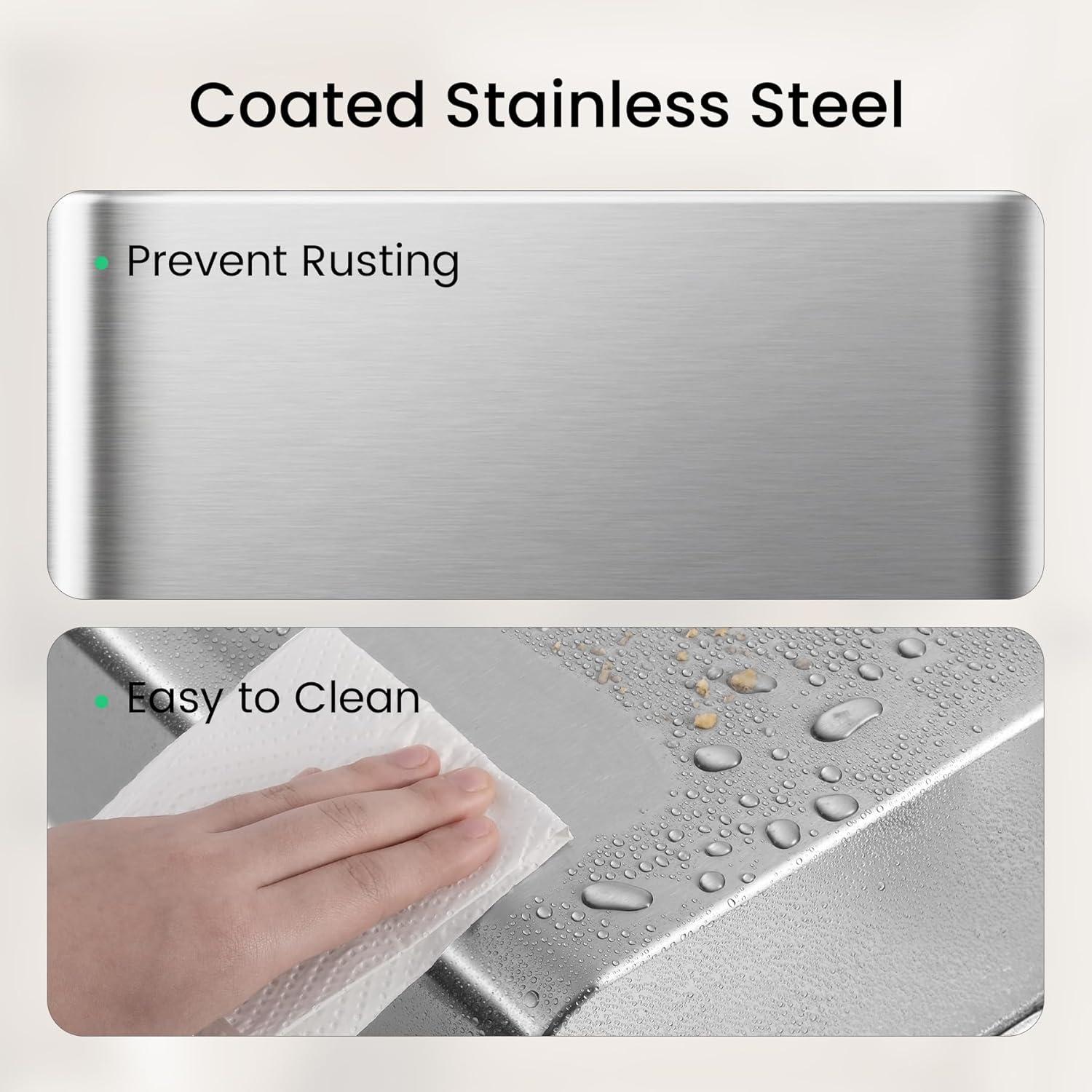 Stainless Steel Open-Top Trash Can - 2.1 Gallons