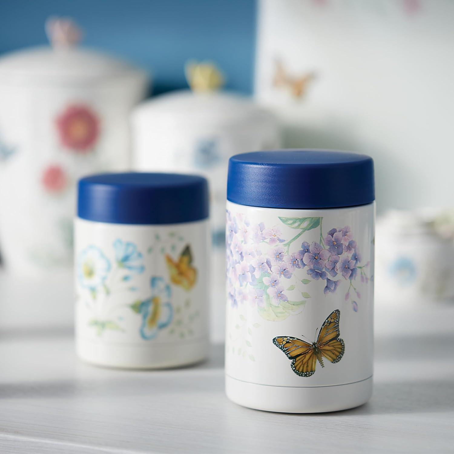 Butterfly Meadow Blue Stainless Steel Food Storage Container