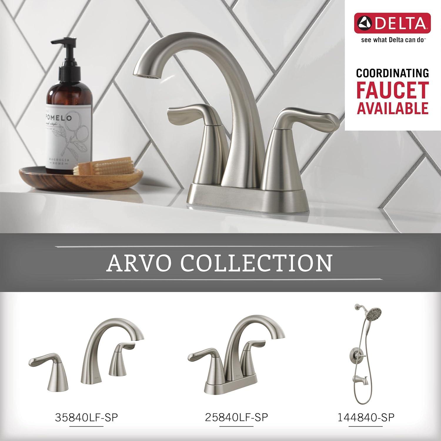 Delta Arvo Wall Mount Square Open Towel Ring Bath Hardware Accessory in Brushed Nickel ARV46-DN