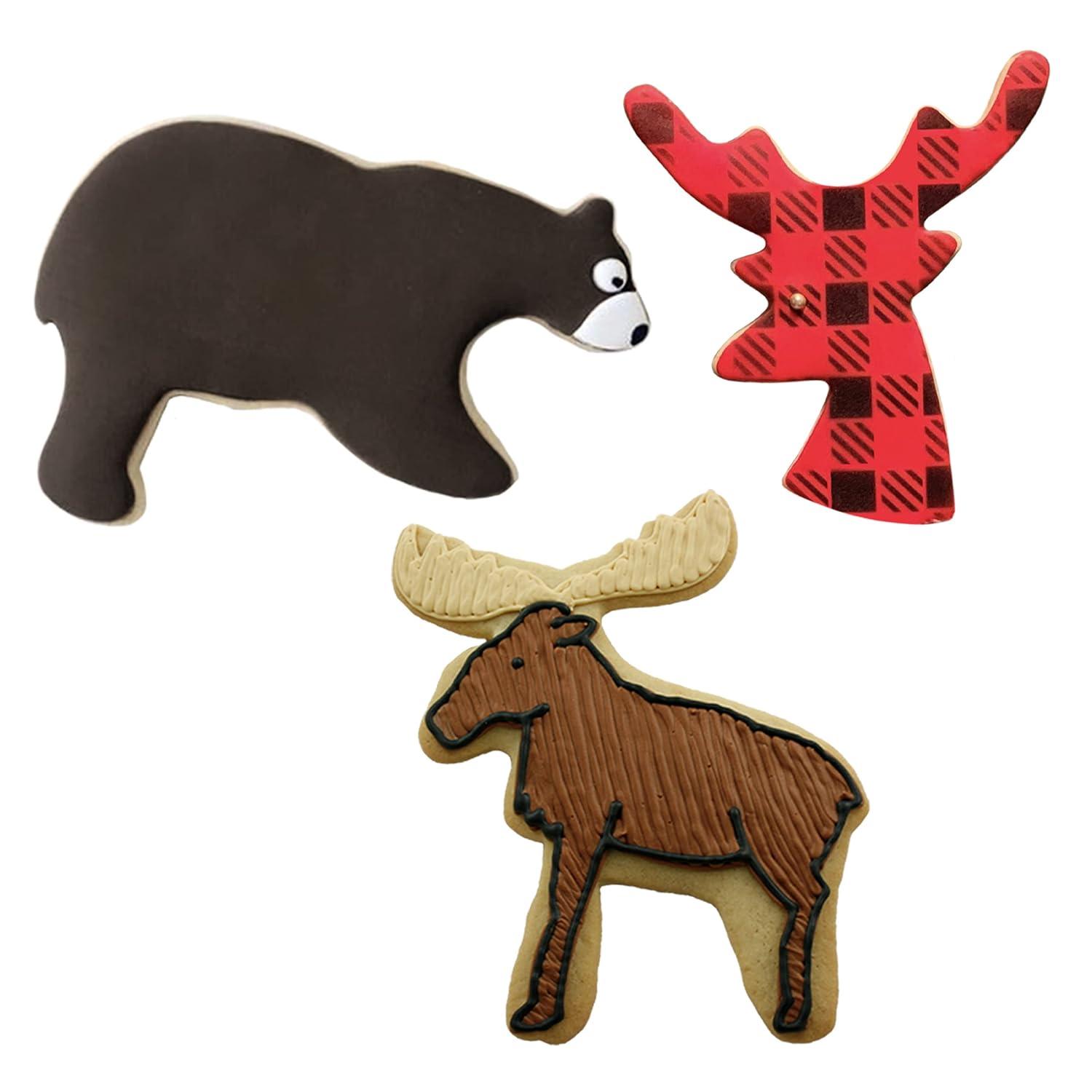 Ann Clark Hunting Cookie Cutter Set, 3-Piece, Made in USA