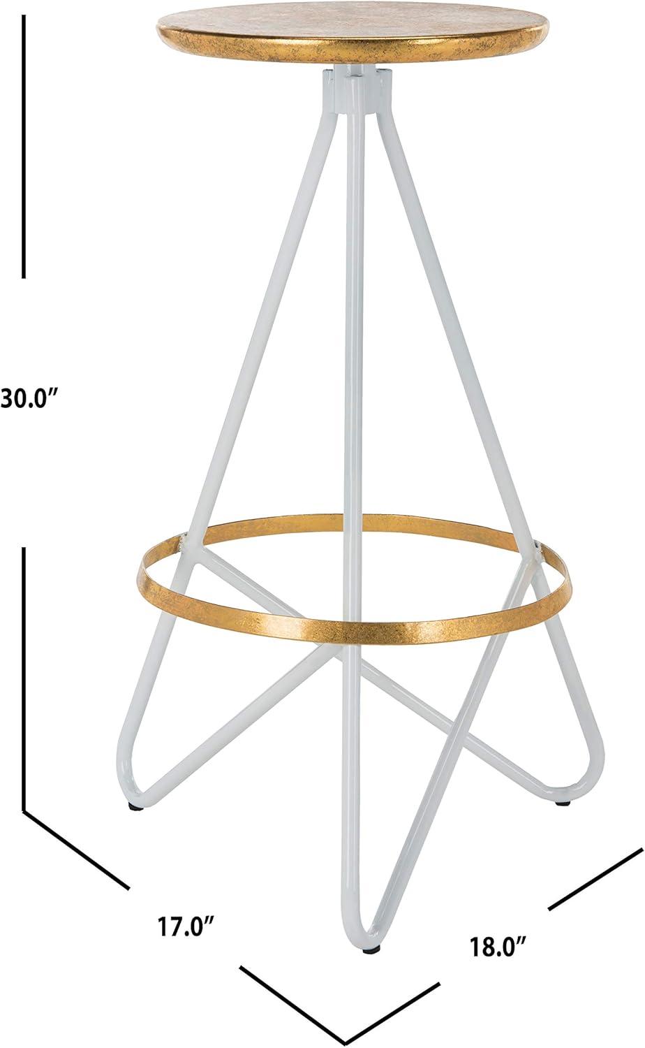 Galexia Bar Stool - BST3200 - Gold/White - Safavieh