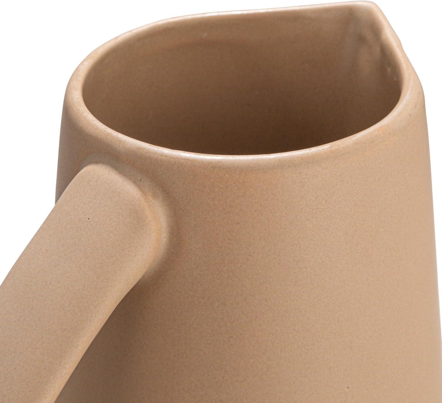 Bloomingville Modern Stoneware Pitcher, Putty Beige