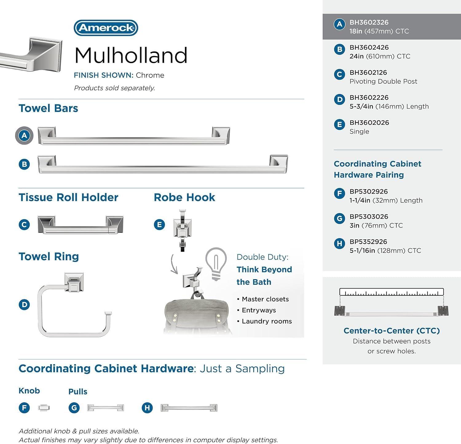 Amerock Mulholland 19.81" Wall Mounted Towel Bar BH3602326