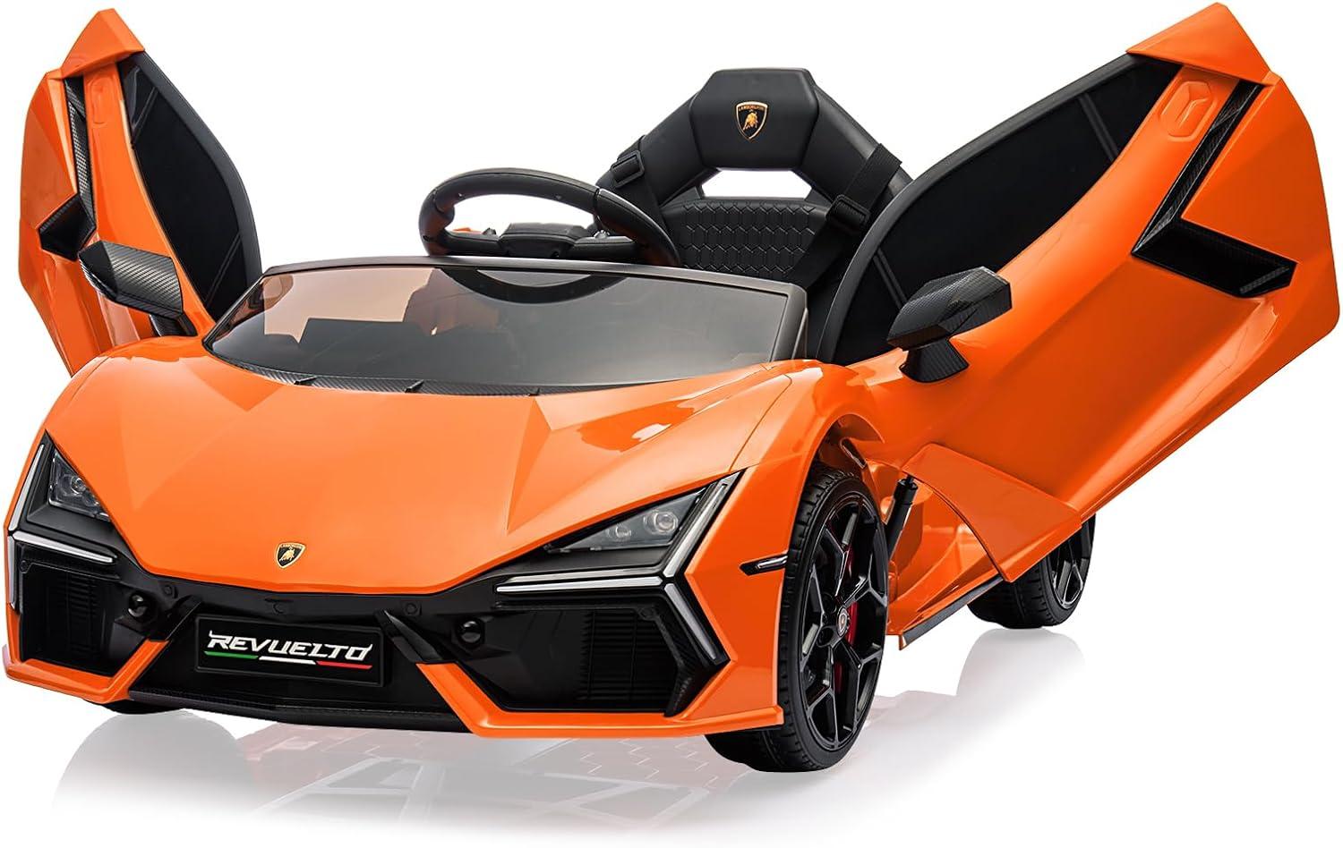 Hetoy 12V Kids Ride On Car, Licensed Lamborghini Revuelto Electric Car For Kids