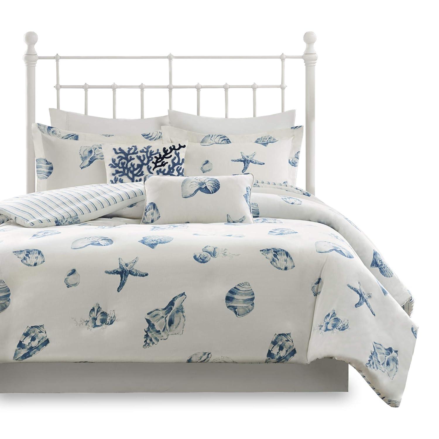 Beach House Coastal Cotton Reversible Duvet Cover Set