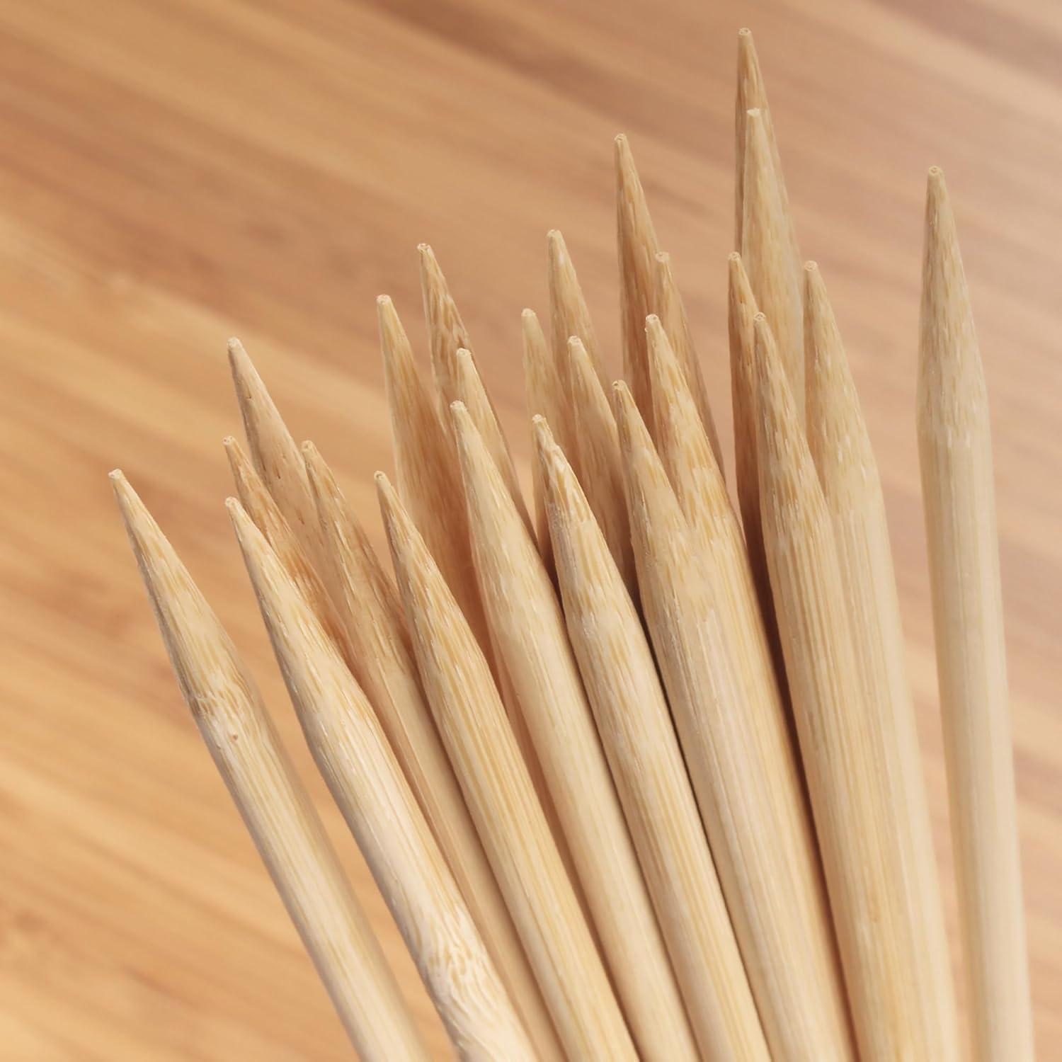BambooMN 5mm Sharp-Point Multipurpose Food Bamboo Skewers - 21" (53cm) - 100 Pieces