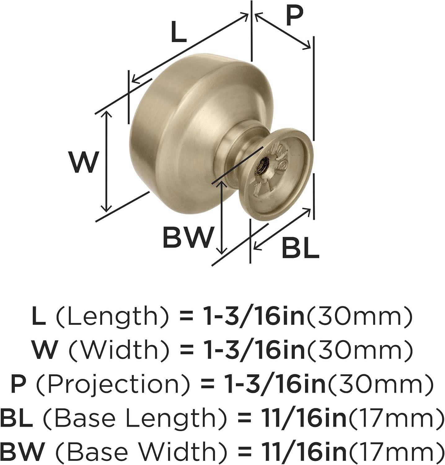 Kane 1 3/16" Diameter Mushroom Knob