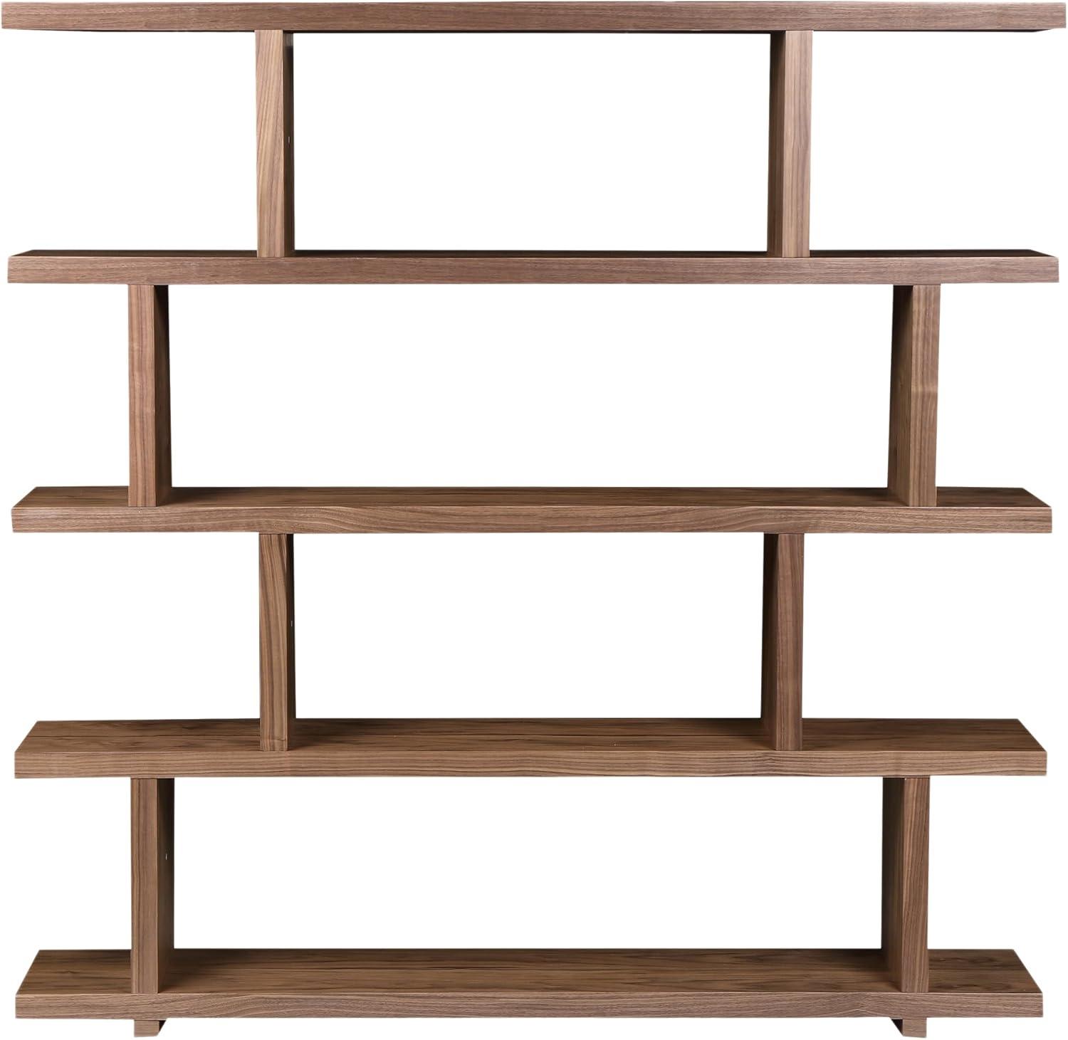 Modern Staggered Bookshelf