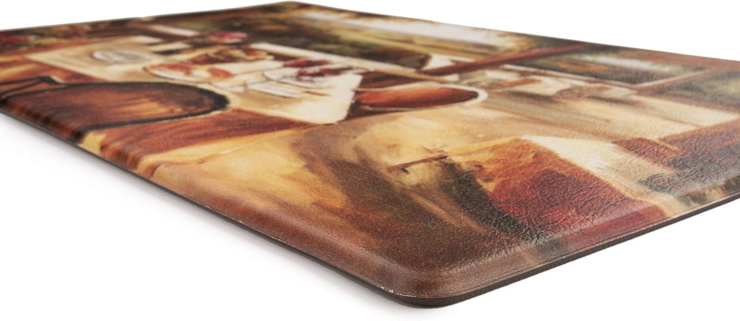 World Rug Gallery Village Restaurant Scenery Anti-fatigue Kitchen Mat