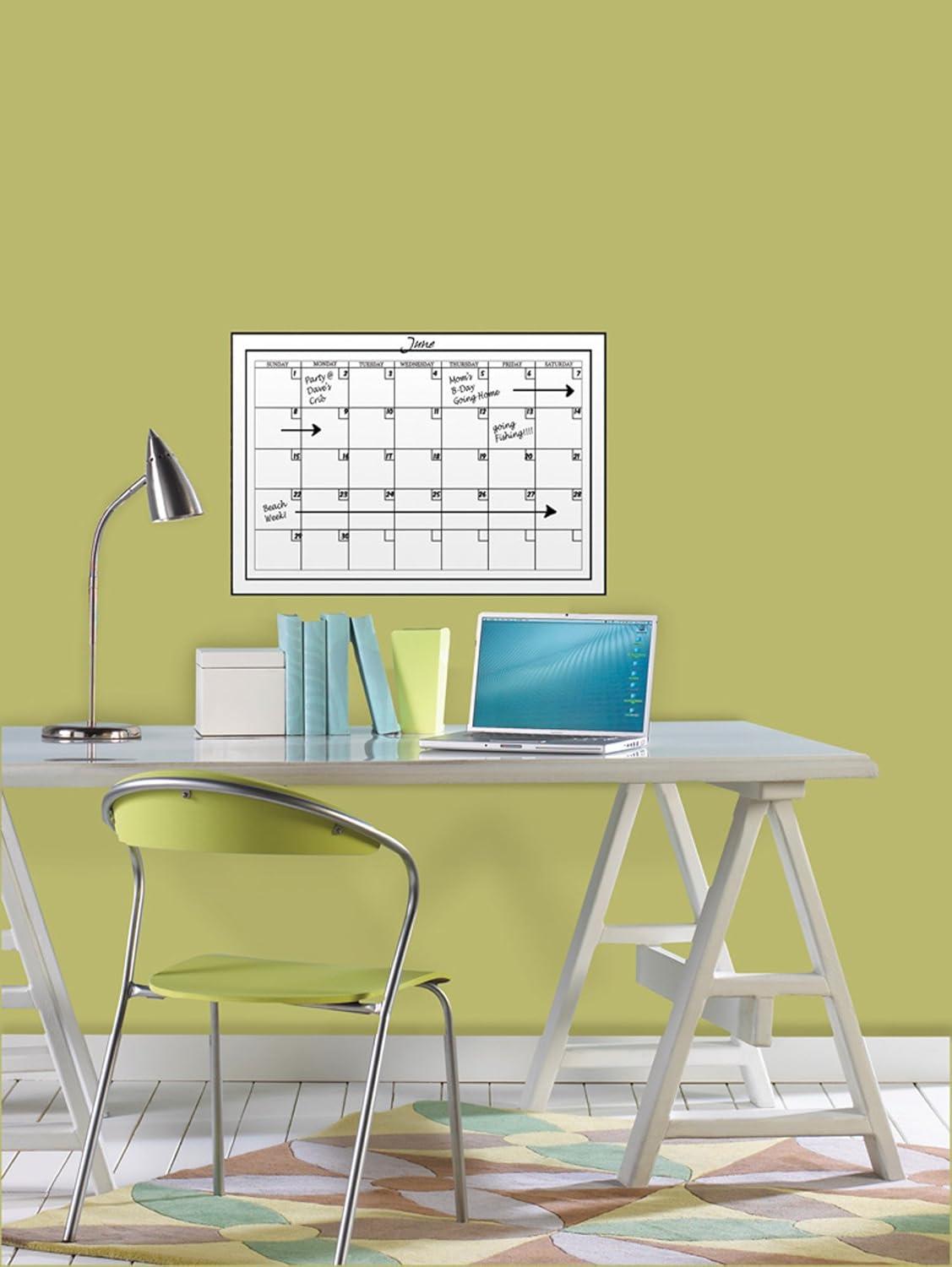 WallPops Medium White Monthly Calendar