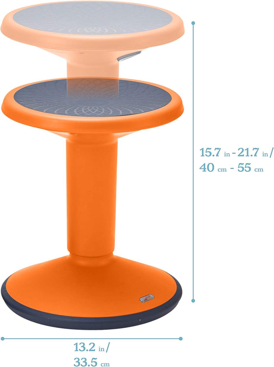 ECR4Kids ECR4Kids Sitwell Wobble Stool with Cushion, Adjustable Height, Active Seating