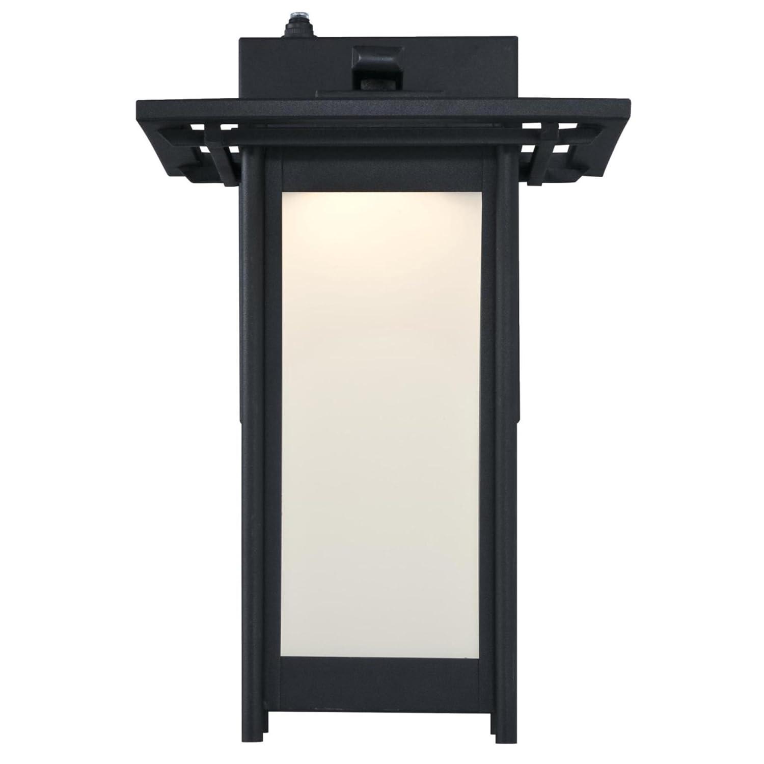 Westinghouse Lighting Westinghouse Clarissa One-Light Outdoor Wall Lantern 12 LED Textured Black Black Painted