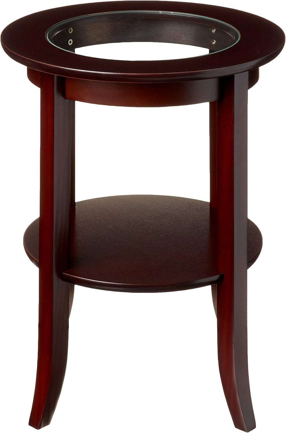 Home Craft Round Side/Accent Table, Espresso