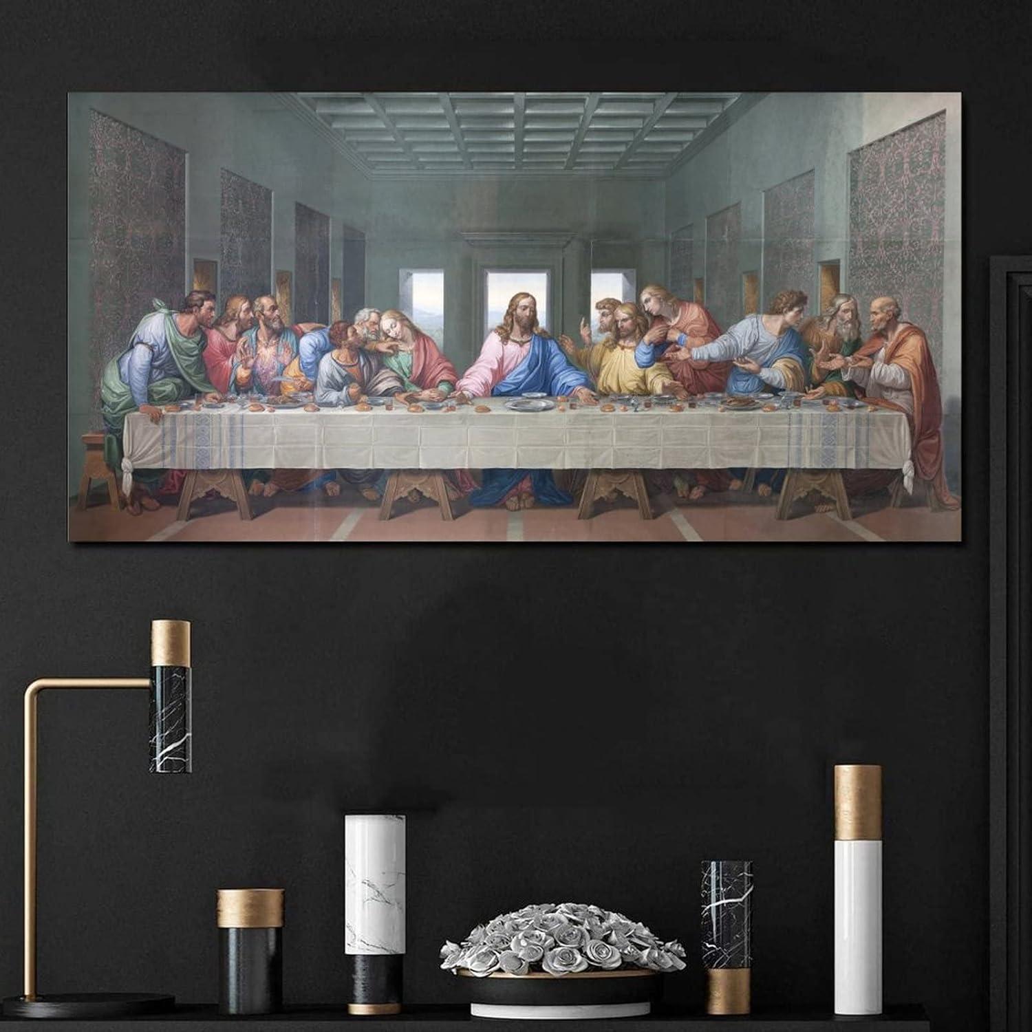 SYDposter The Last Supper Christian Wall Decor Christian Art Jesus Decor Jesus Wall Decor Religious Picture Leonardo Da Vinci Last Supper Wall Art Christian Canvas Wall Art for Dining Room10*18