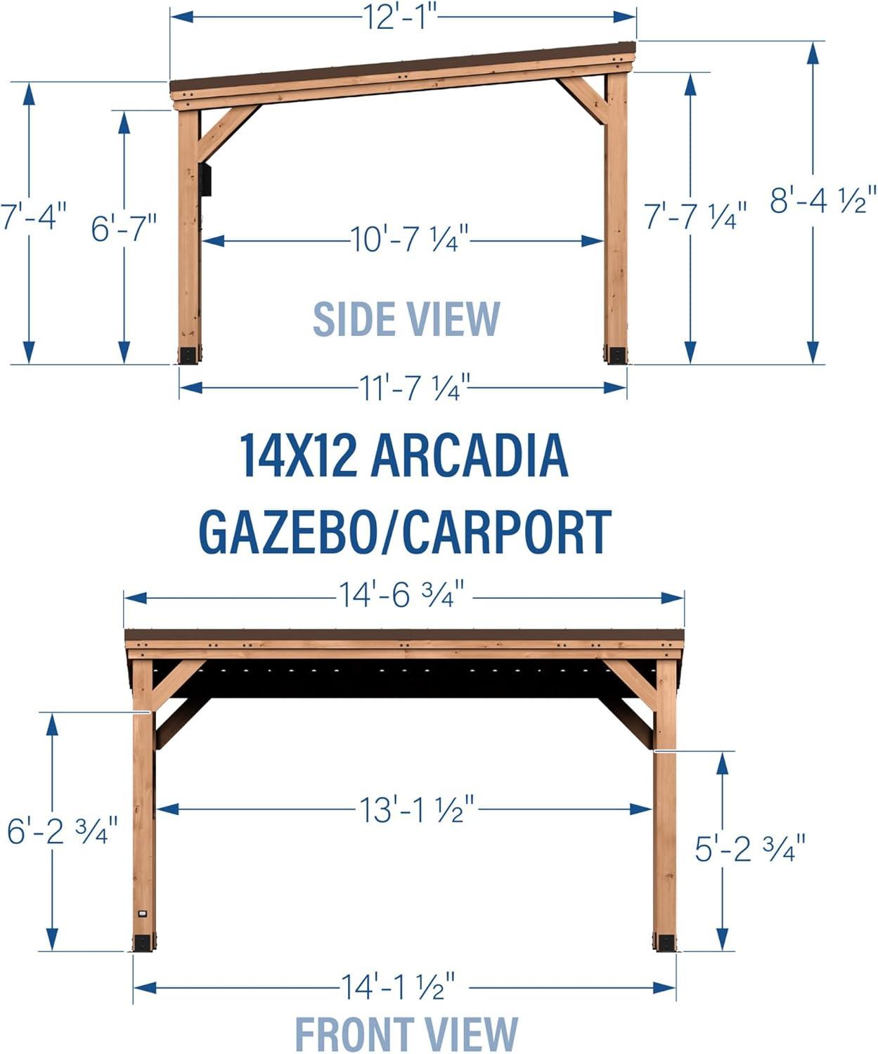 Backyard Discovery Backyard Discovery 14 X 12 Arcadia Sloped Roof Gazebo