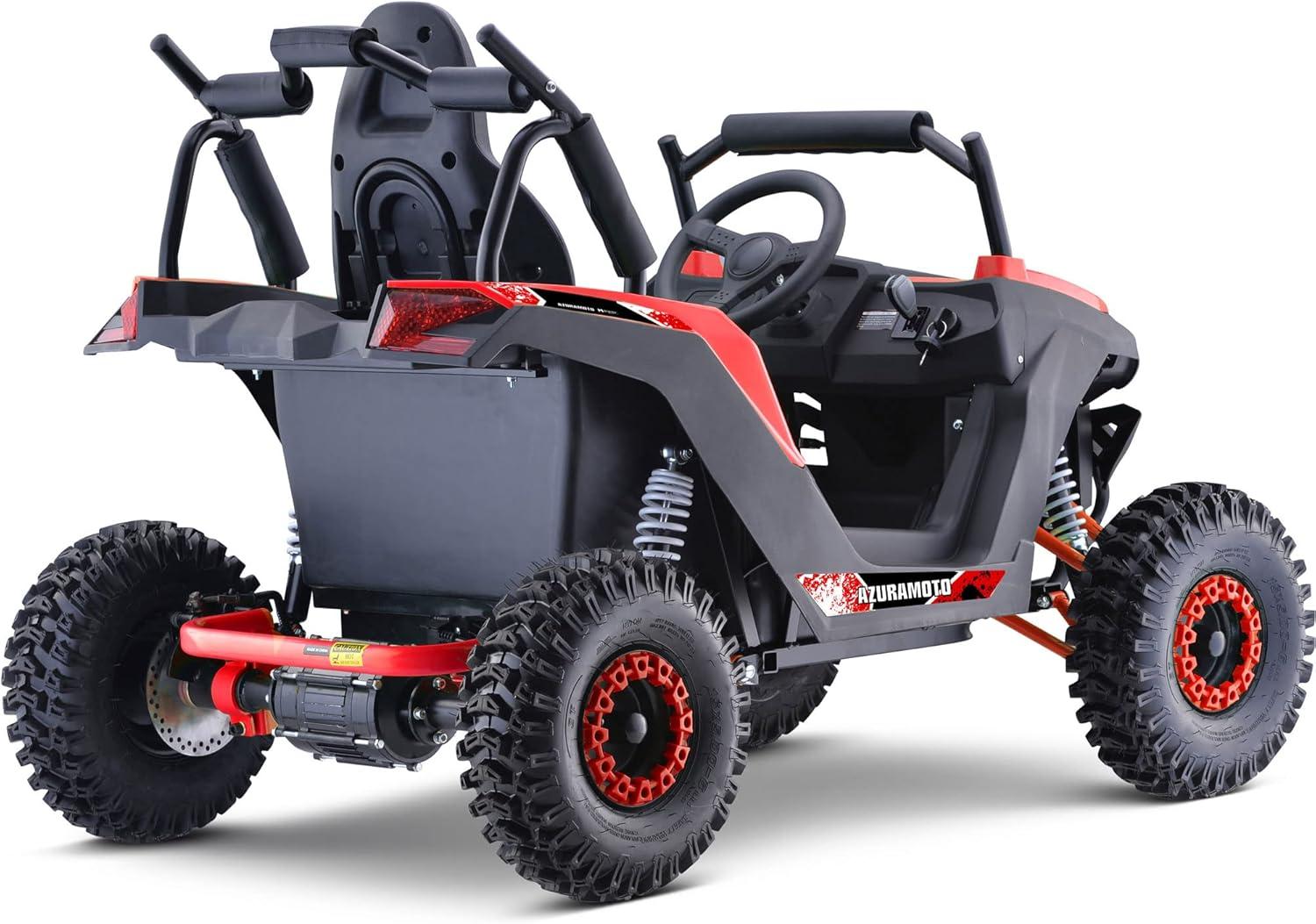 MotoTec Raider 48v 1200w UTV with Roll Cage Safety Bar, Adjustable Seat