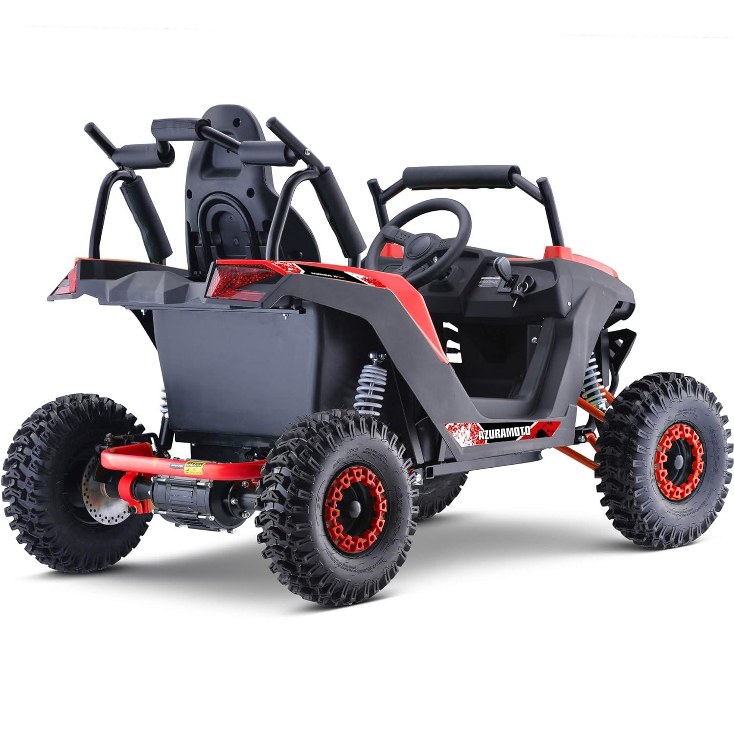 MotoTec Raider 48v 1200w UTV with Roll Cage Safety Bar, Adjustable Seat