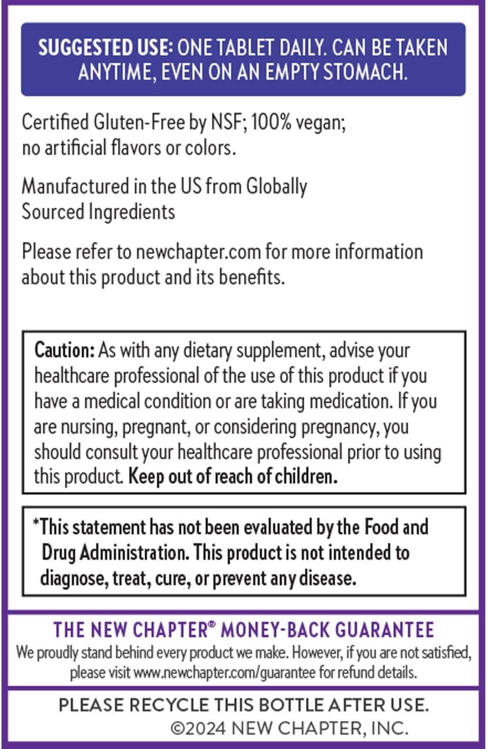 New Chapter Fermented Vitamin B Complex  - 60 Tablets