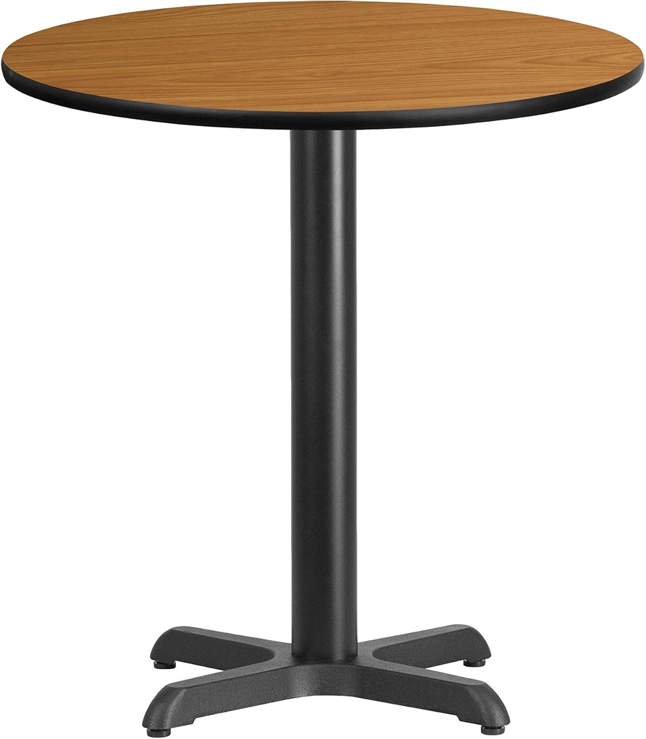 Flash Furniture Carrus Round Laminate Table Top with Height Table Base