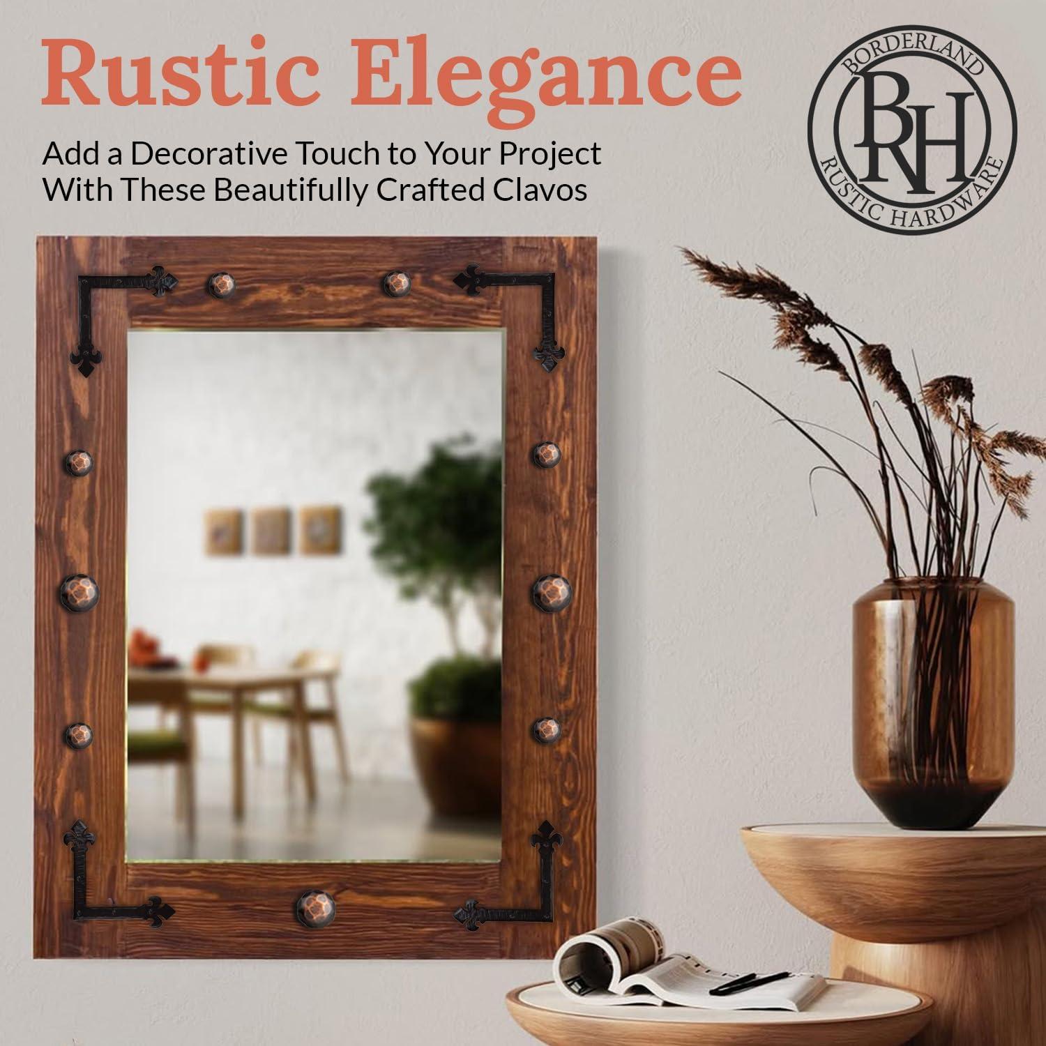 10 Pack 1.5 Inch Oil Rubbed Bronze Decorative Door Nail Clavos By Borderland Rustic Hardware
