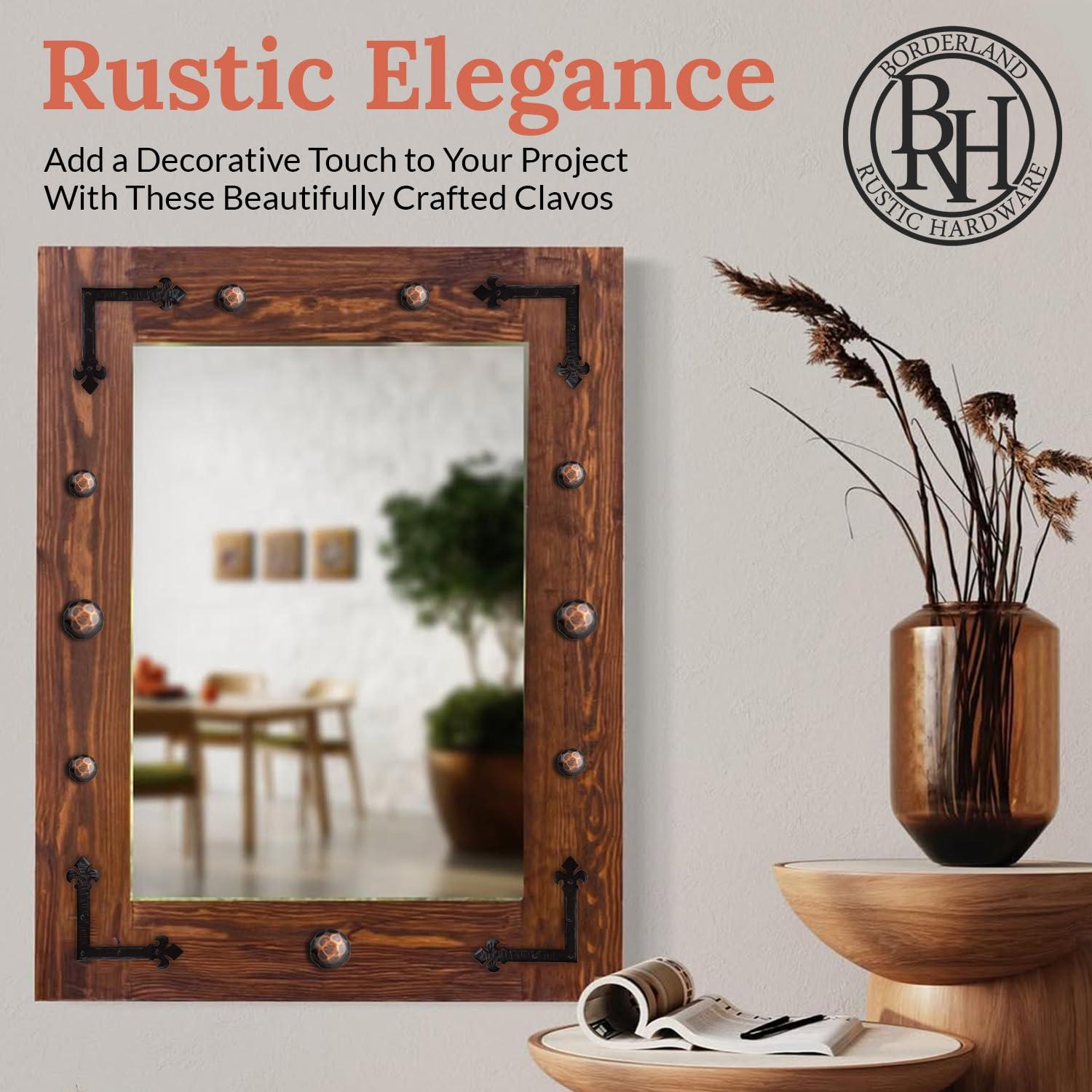 10 Pack 1.5 Inch Oil Rubbed Bronze Decorative Door Nail Clavos By Borderland Rustic Hardware