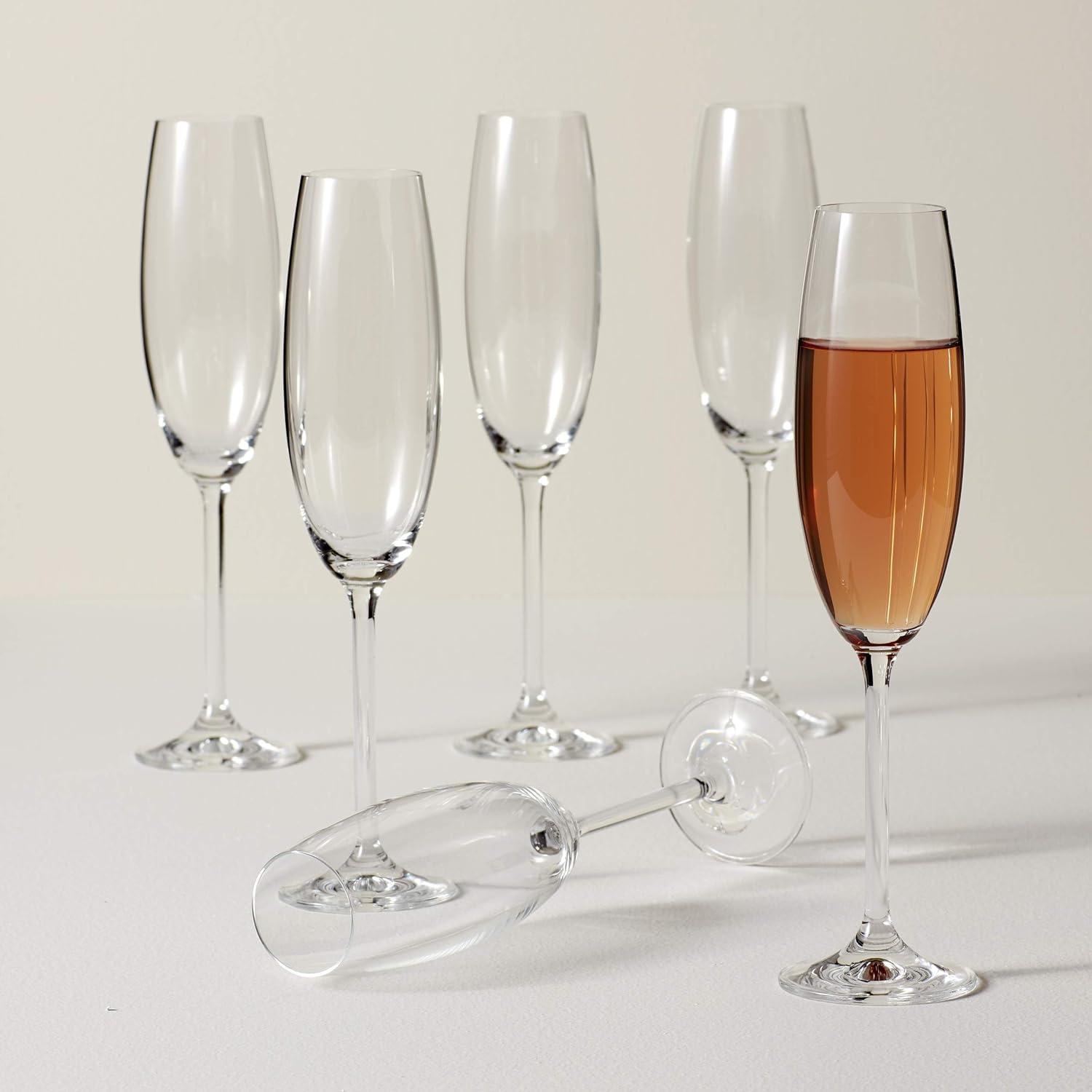 Tuscany Classics Clear Crystal Champagne Flute Set