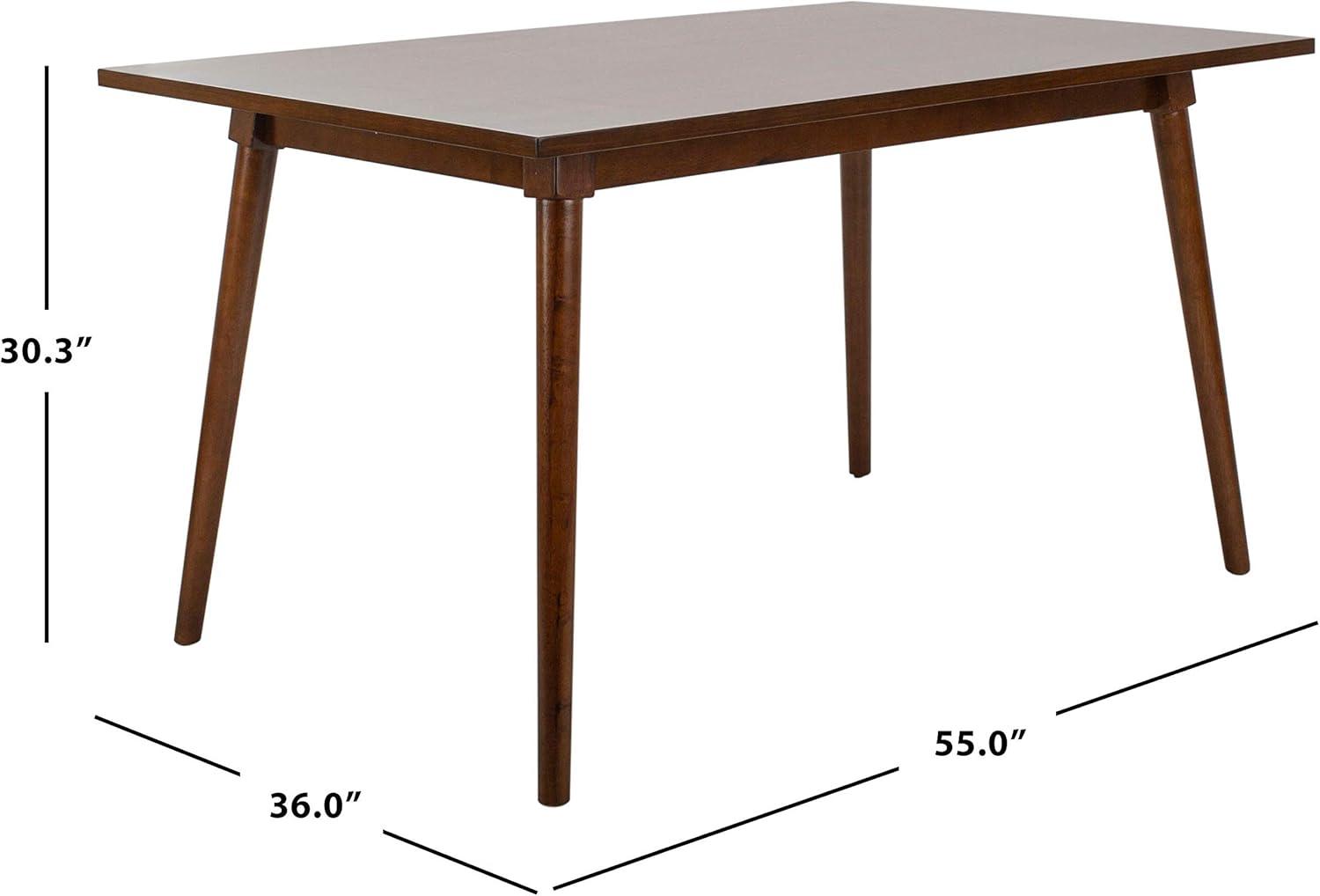Tia Rectangle Dining Table - Walnut - Safavieh