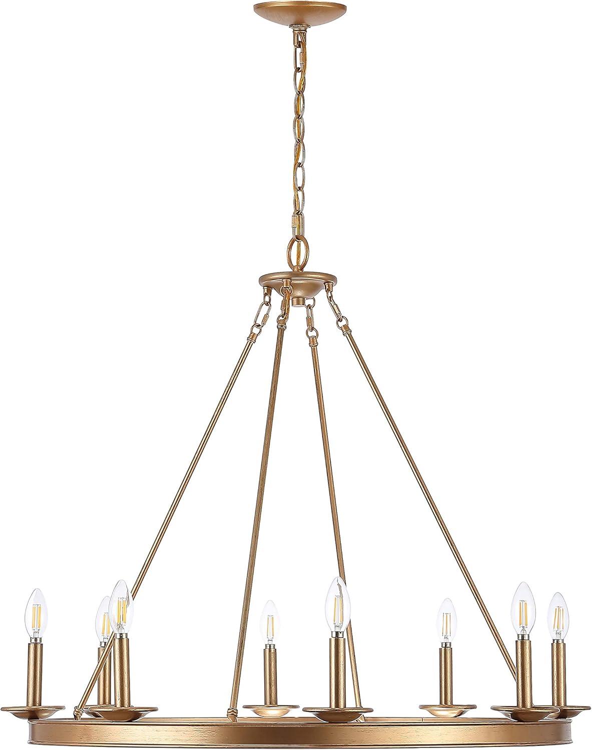 Natal 8 - Light Dimmable Wagon Wheel Chandelier