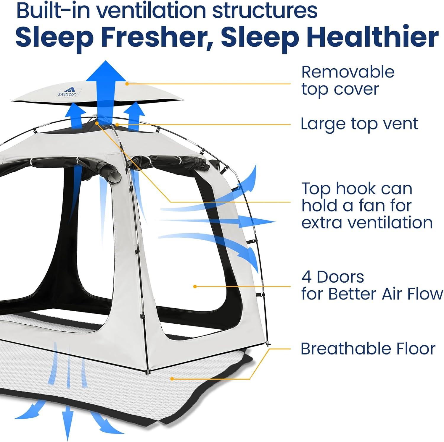 Blackout Twin Bed Tent with Aluminum Poles and Polyester Fabric